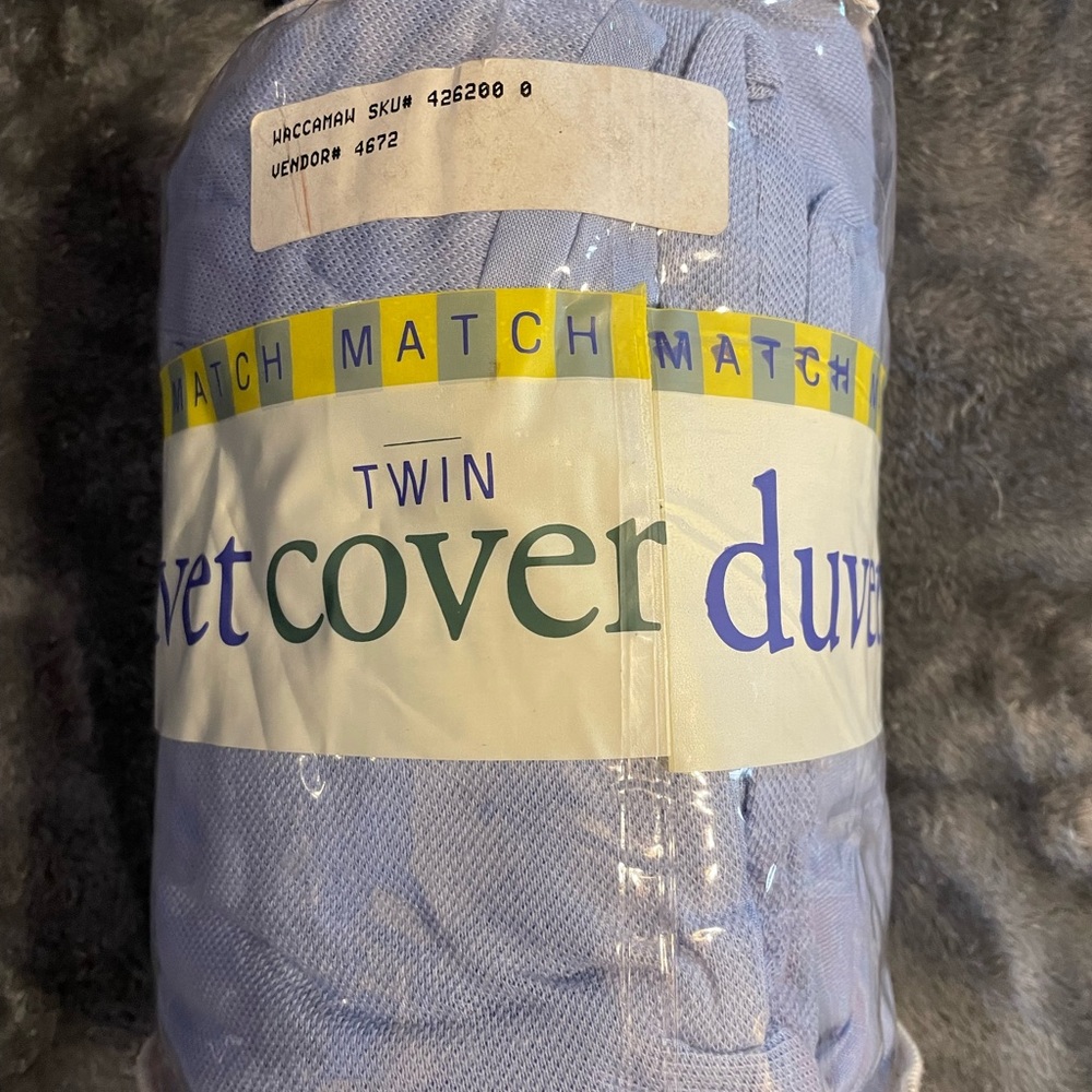 NIP WACCAMAW TWIN DUVET COVER POLO JERSEY